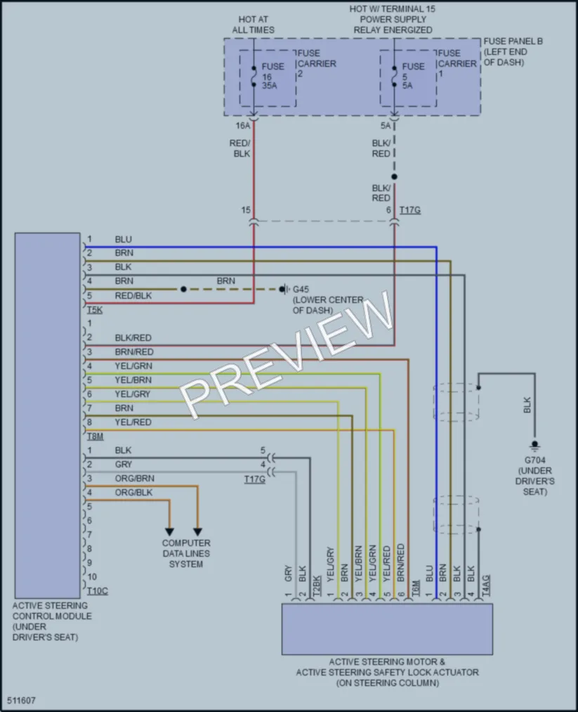 2016 Audi S7 Electronic Power Steering wiring diagram preview