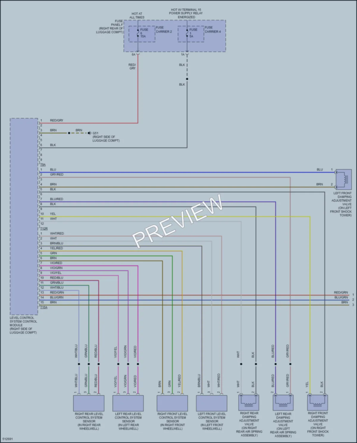2016 Audi S7 Electronic Suspension wiring diagram preview