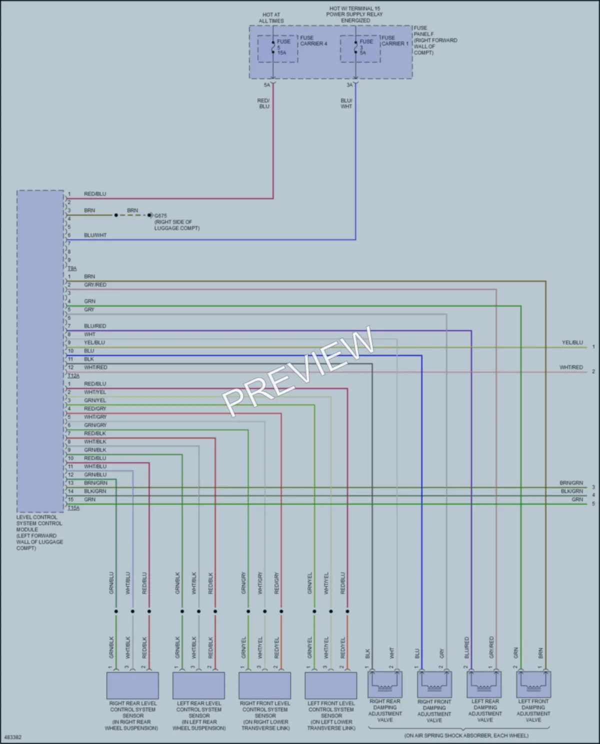 2016 Audi S8 Electronic Suspension wiring diagram preview