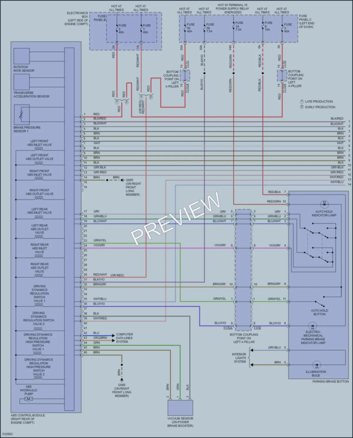 2016 Audi TTS Anti Lock Brakes wiring diagram preview