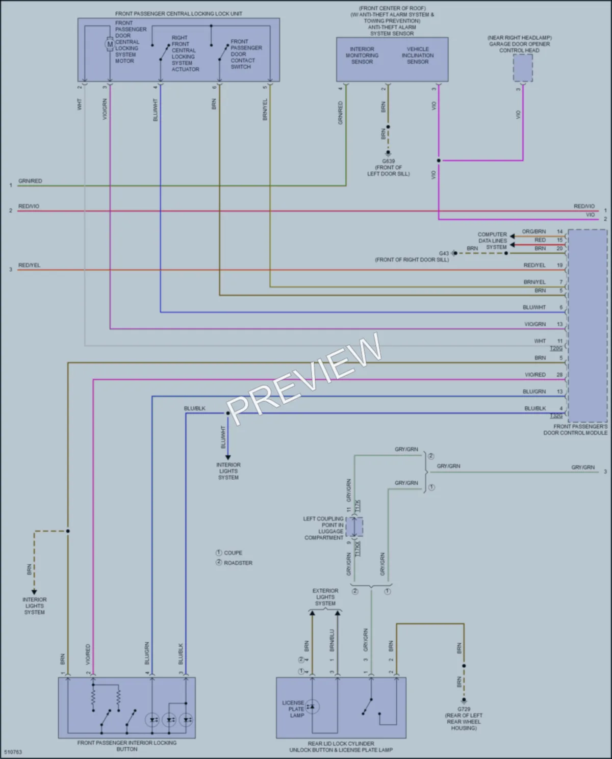 2016 Audi TTS Anti Theft wiring diagram preview