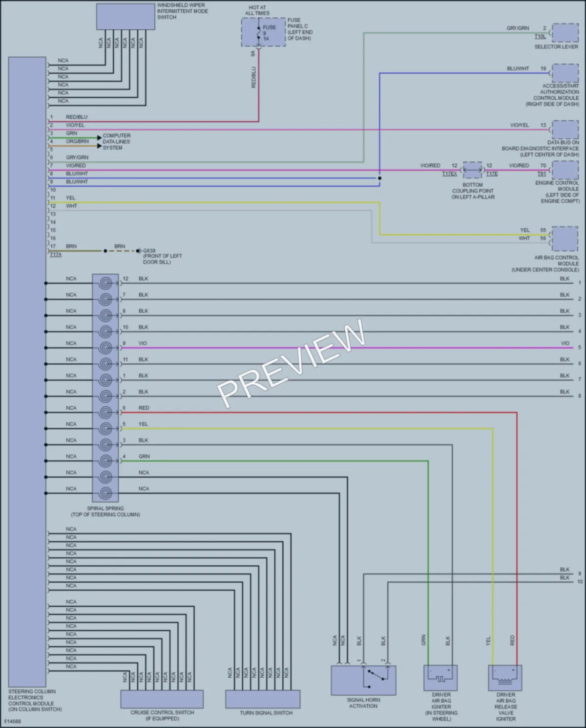 2016 Audi TTS Body Control Modules wiring diagram preview