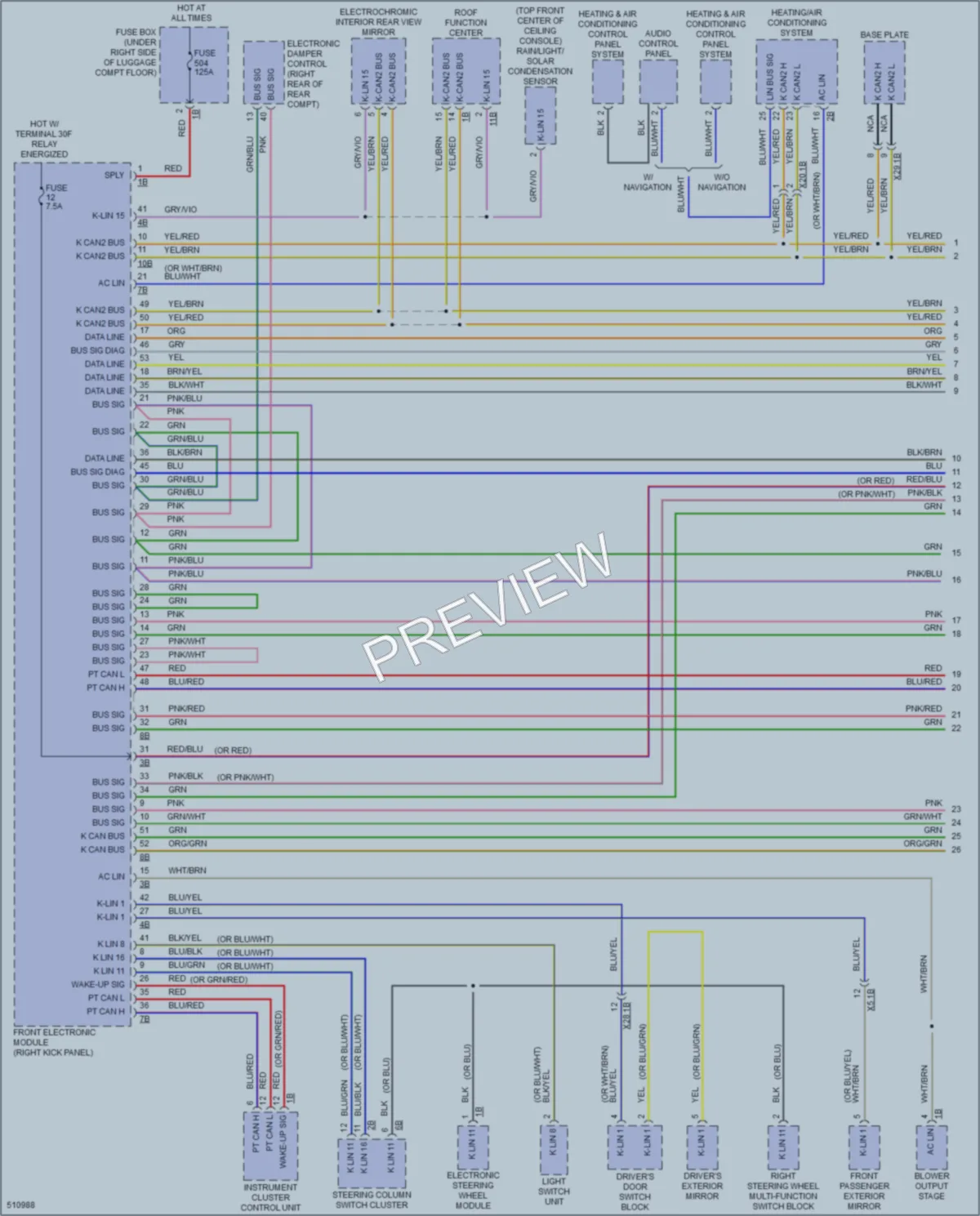 2016 BMW 228i Computer Data Lines wiring diagram preview