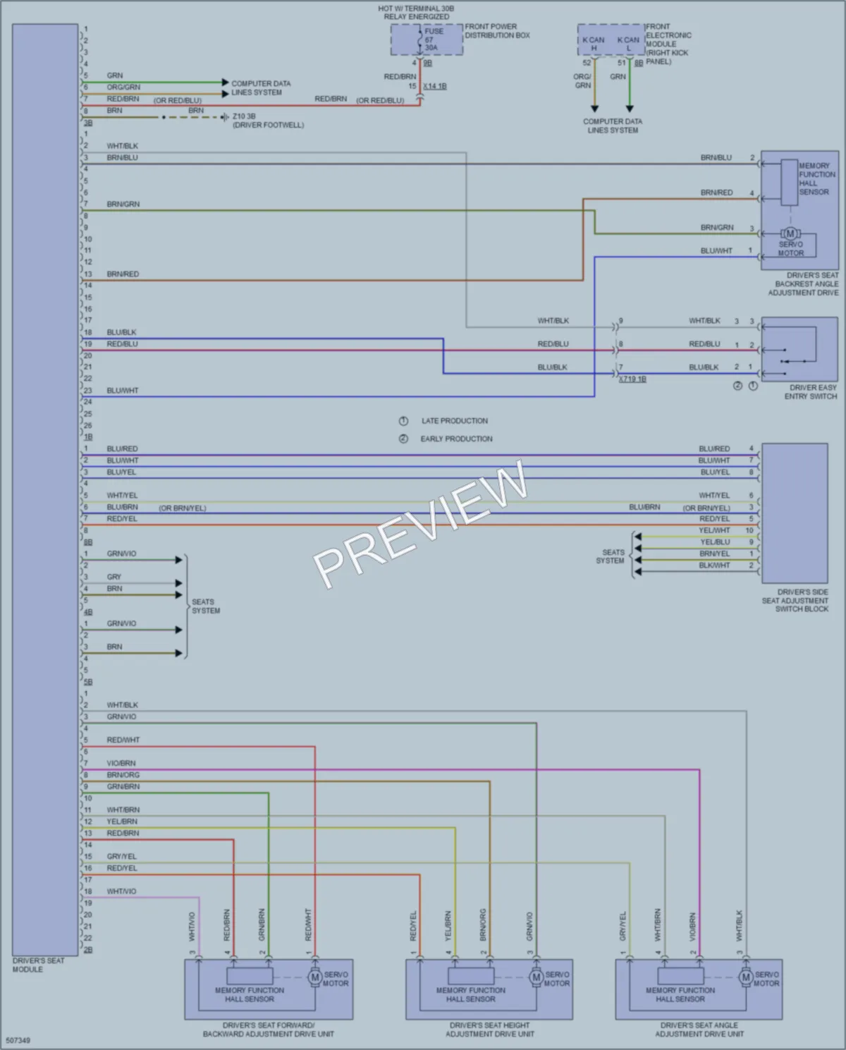 2016 BMW 228i Memory Systems wiring diagram preview