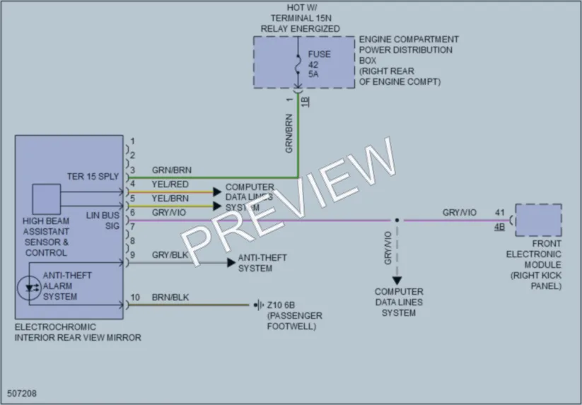 2016 BMW 228i Power Mirrors wiring diagram preview