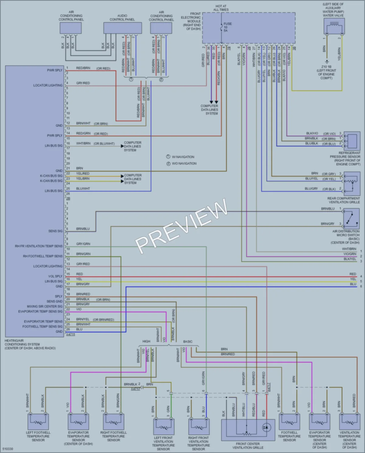 2016 BMW 328i Air Conditioning wiring diagram preview