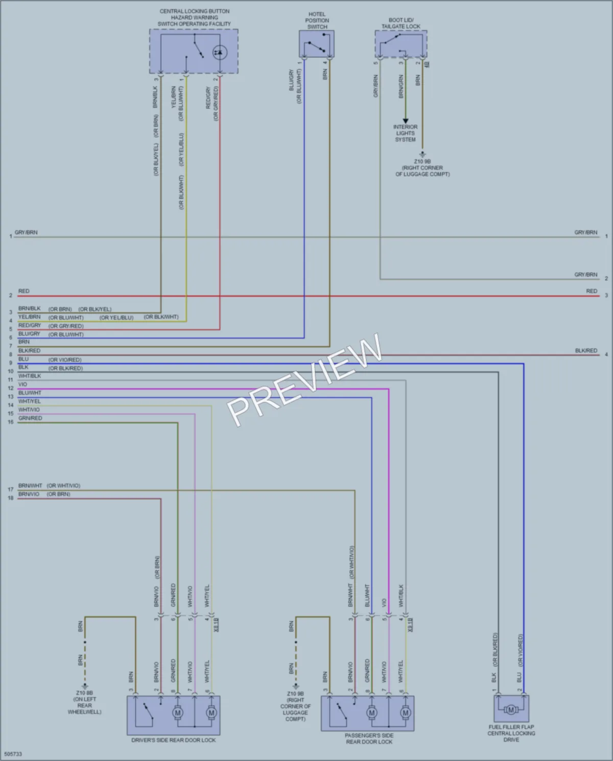 2016 BMW 328iGranTurismo Anti Theft wiring diagram preview