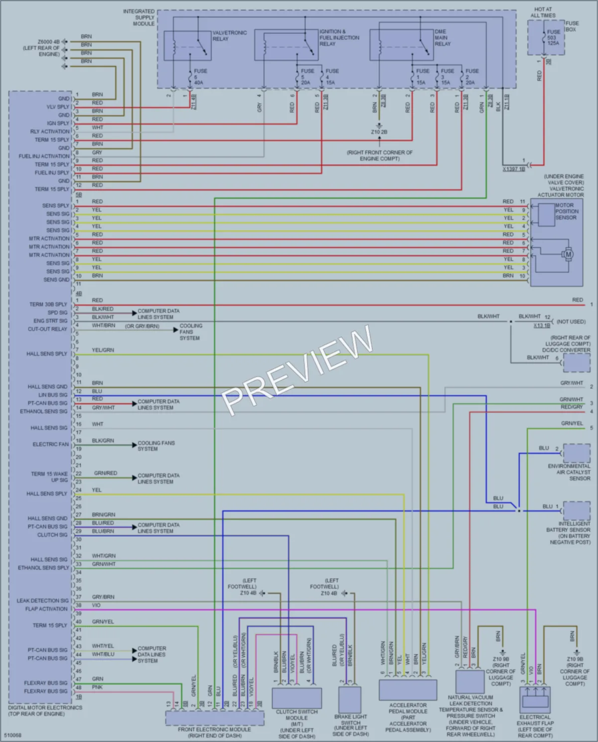 2016 BMW 328iGranTurismo Engine Performance wiring diagram preview