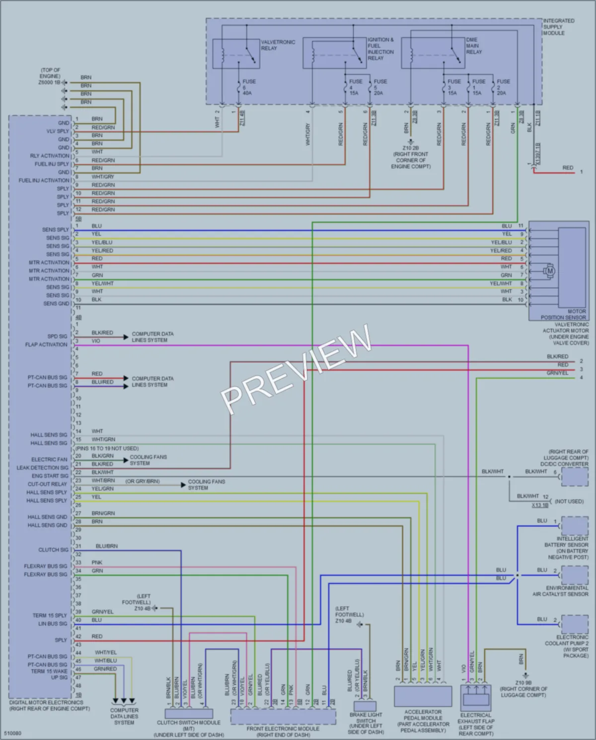 2016 BMW 335iGranTurismo Engine Performance wiring diagram preview
