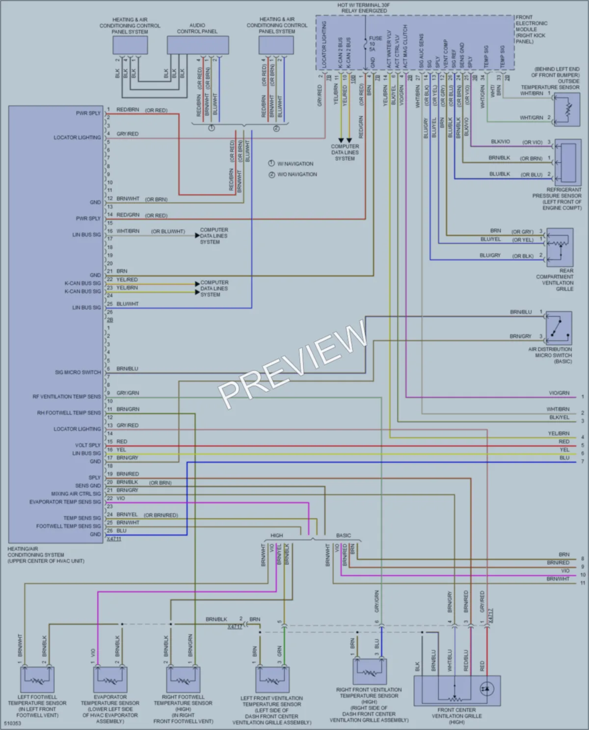 2016 BMW 428i Air Conditioning wiring diagram preview