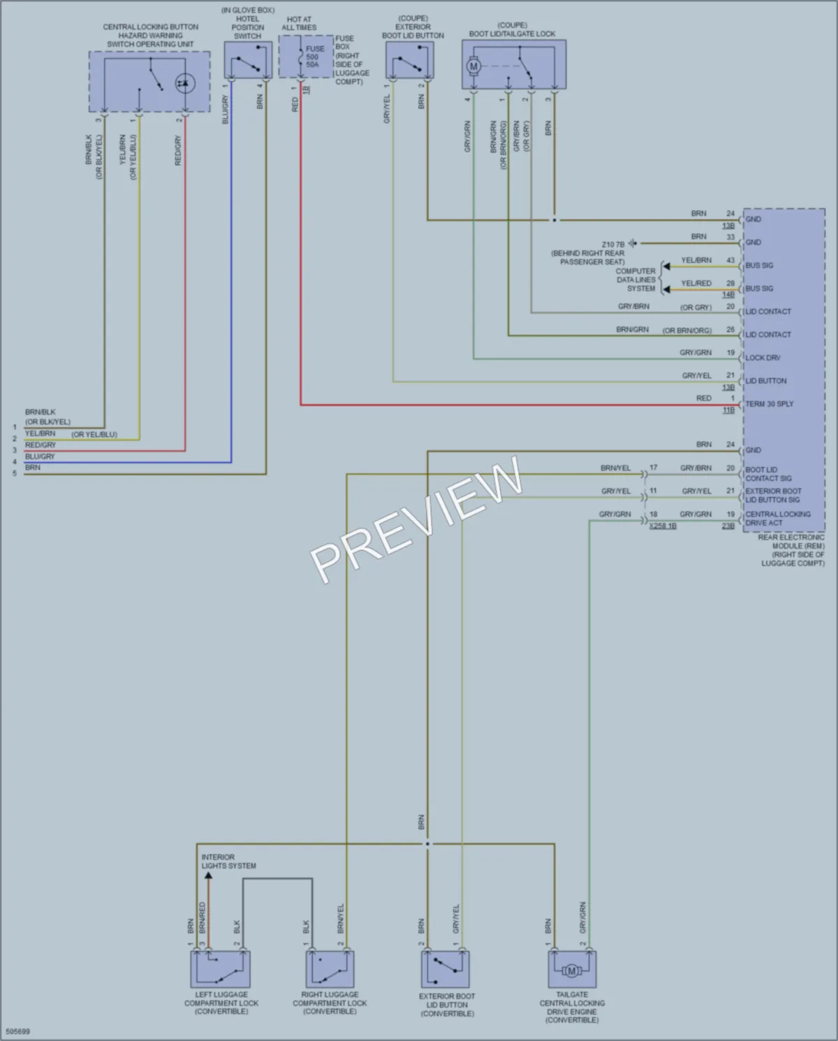 2016 BMW 428i Anti Theft wiring diagram preview