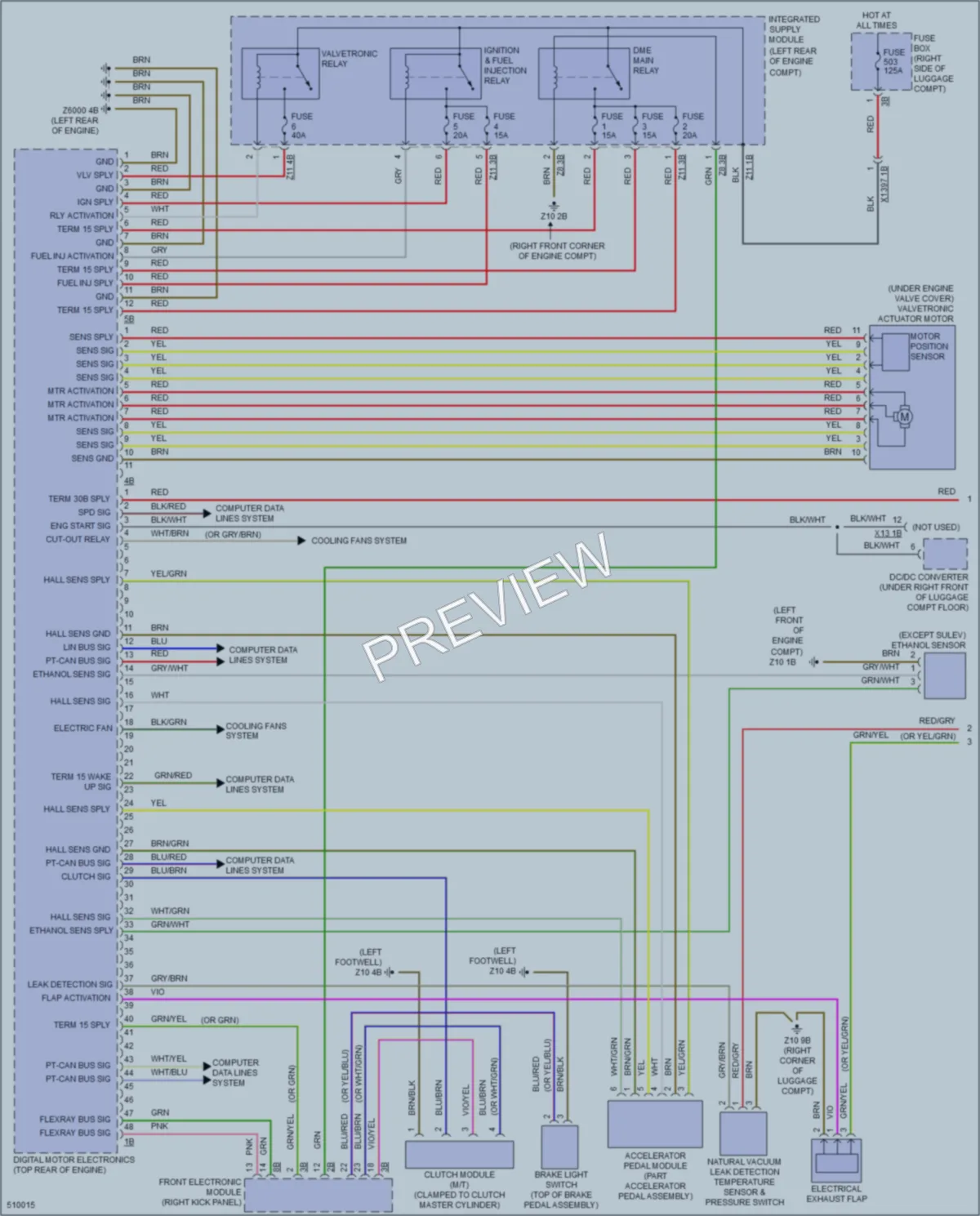2016 BMW 428i Engine Performance wiring diagram preview