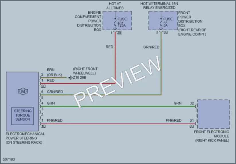 2016 BMW 428iGranCoupe Electronic Power Steering wiring diagram preview