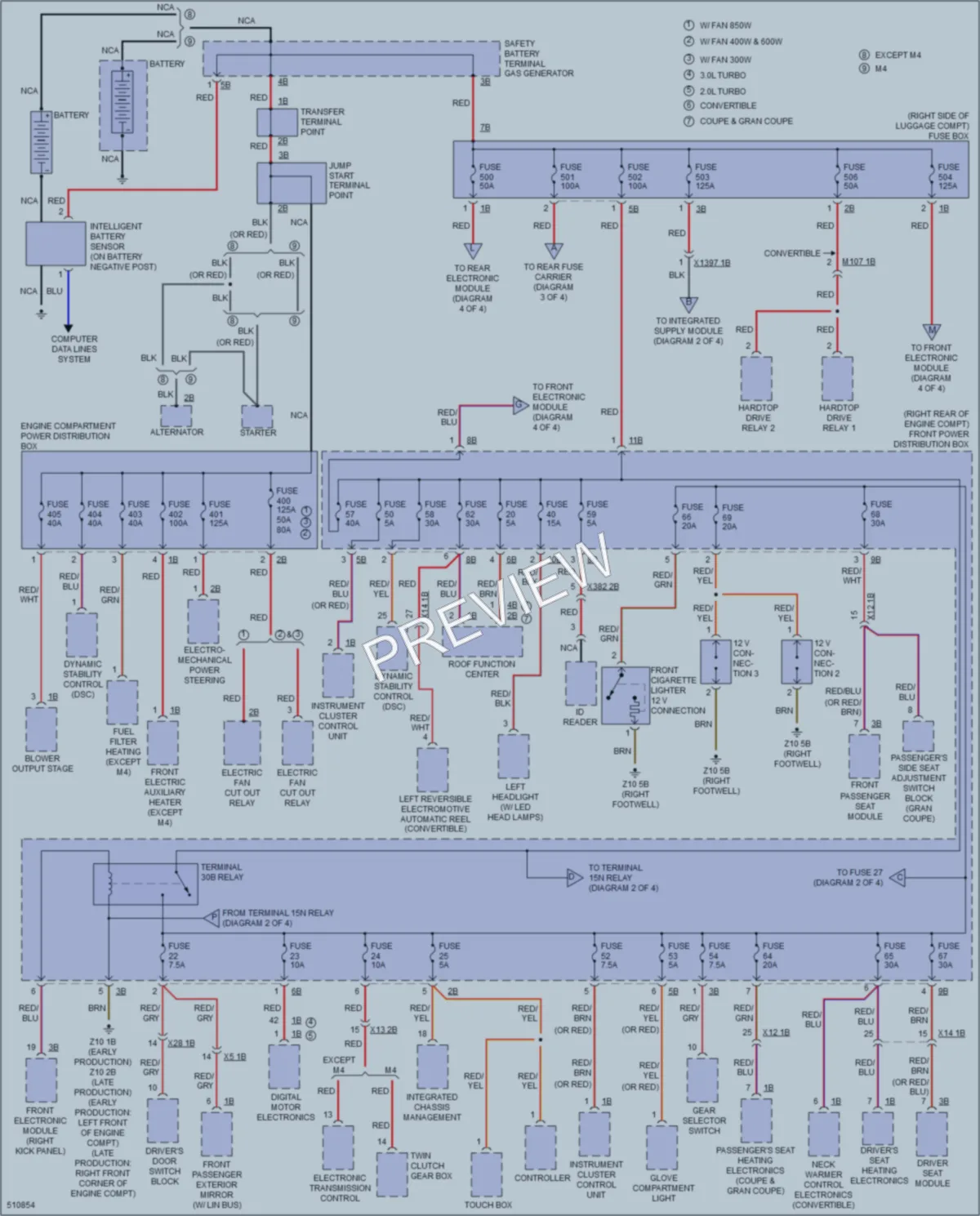 2016 BMW 428iGranCoupe Power Distribution wiring diagram preview