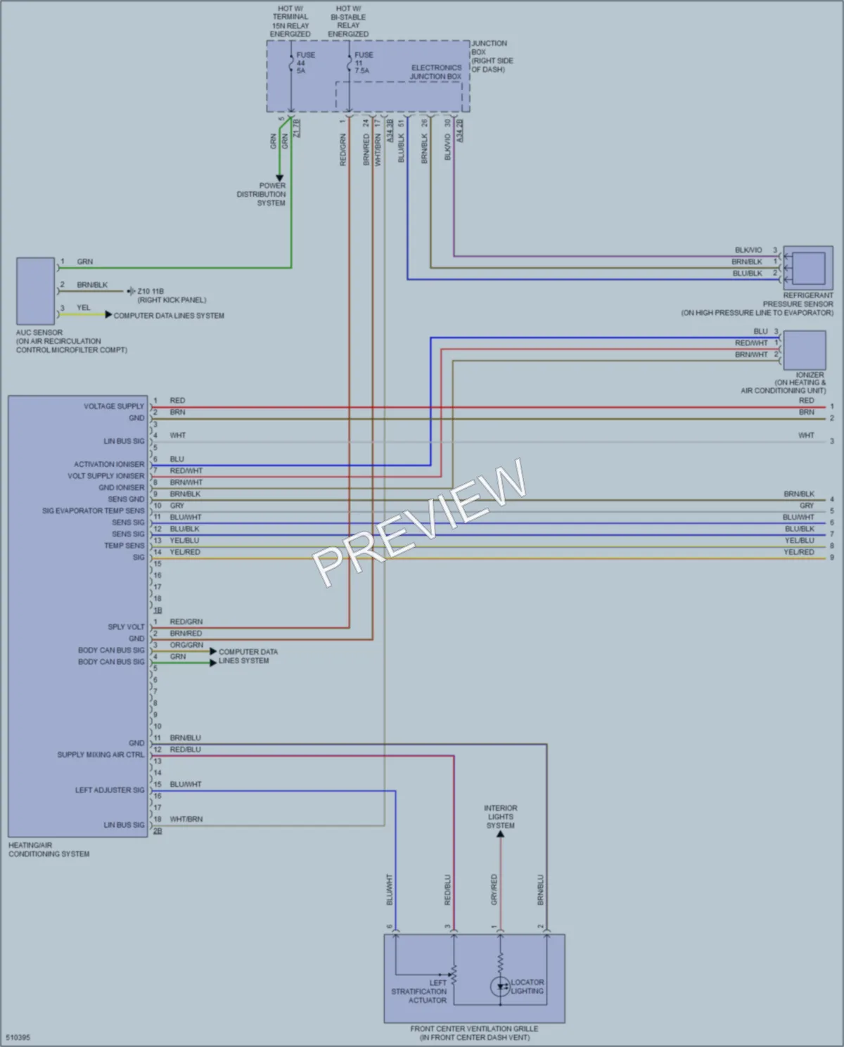 2016 BMW 528i Air Conditioning wiring diagram preview