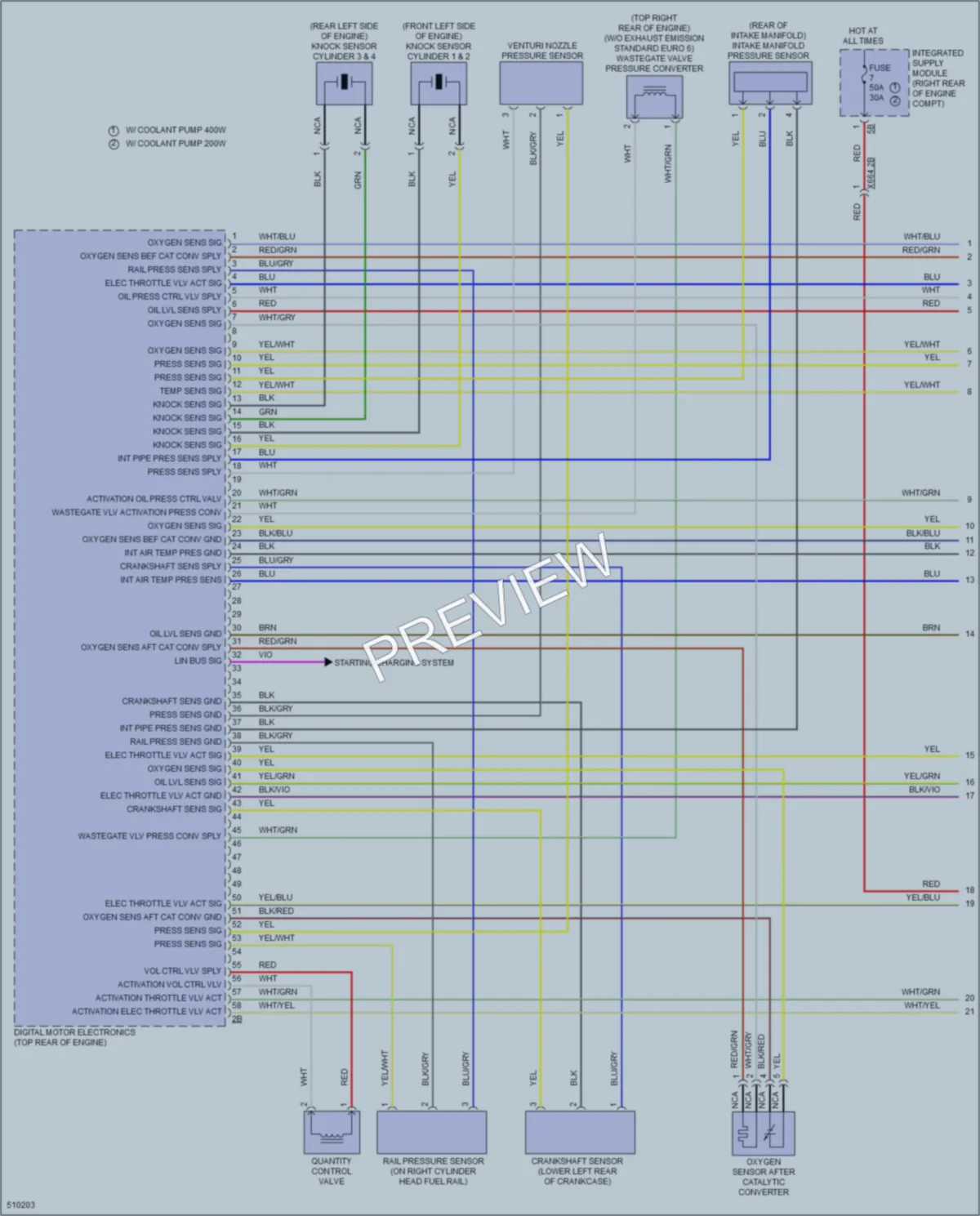 2016 BMW 528i Engine Performance wiring diagram preview