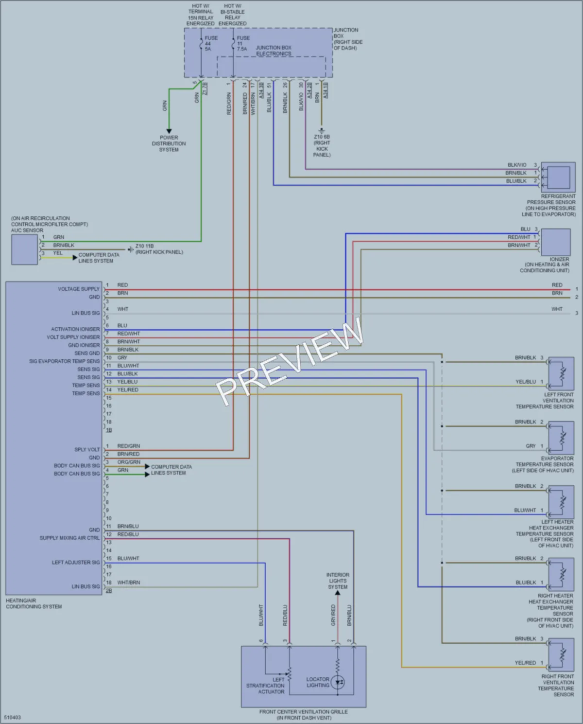 2016 BMW 535d Air Conditioning wiring diagram preview