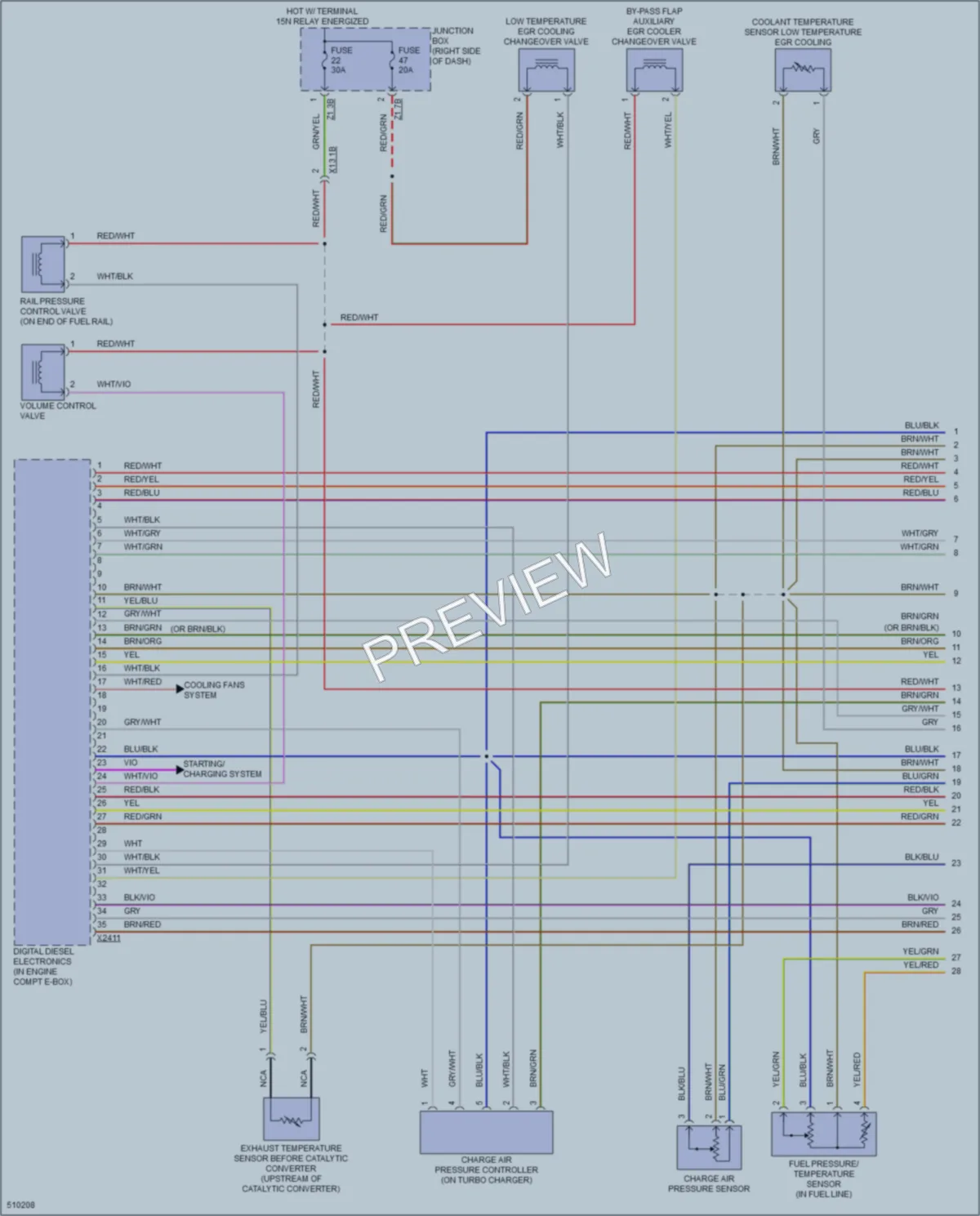 2016 BMW 535d Engine Performance wiring diagram preview