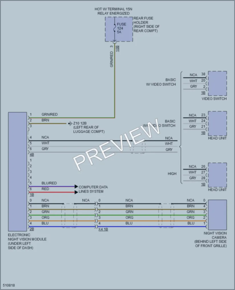 2016 BMW 535d Instrument Cluster wiring diagram preview