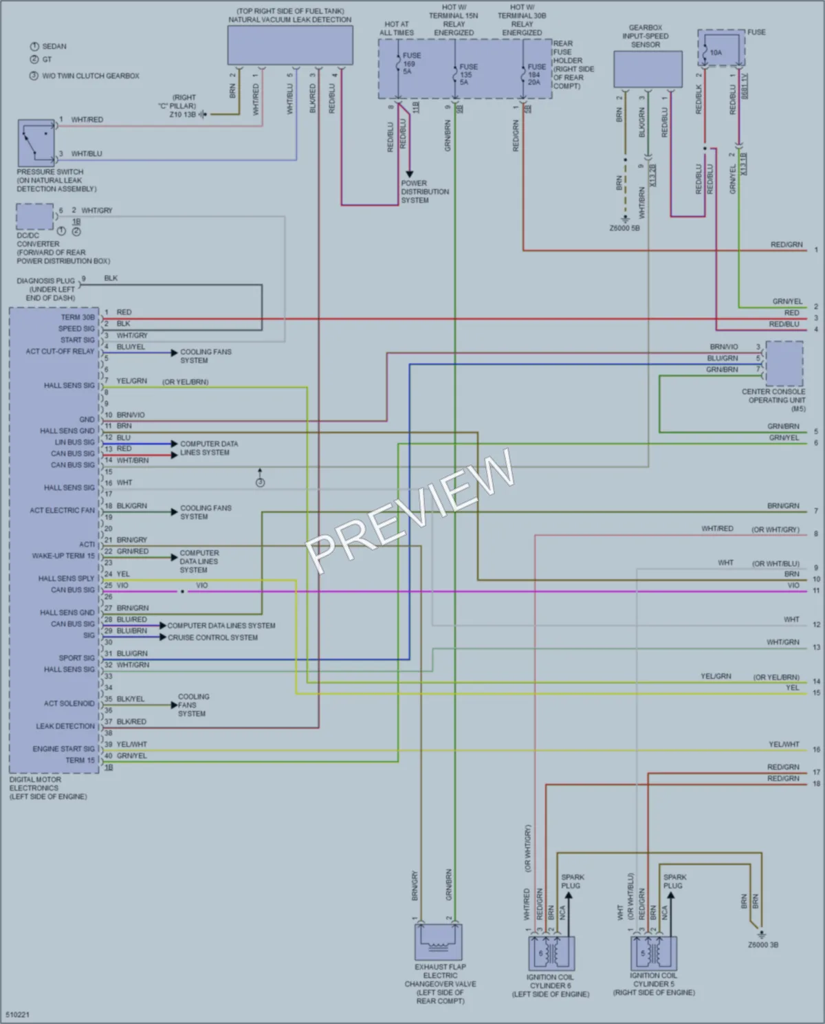 2016 BMW 550i Engine Performance wiring diagram preview