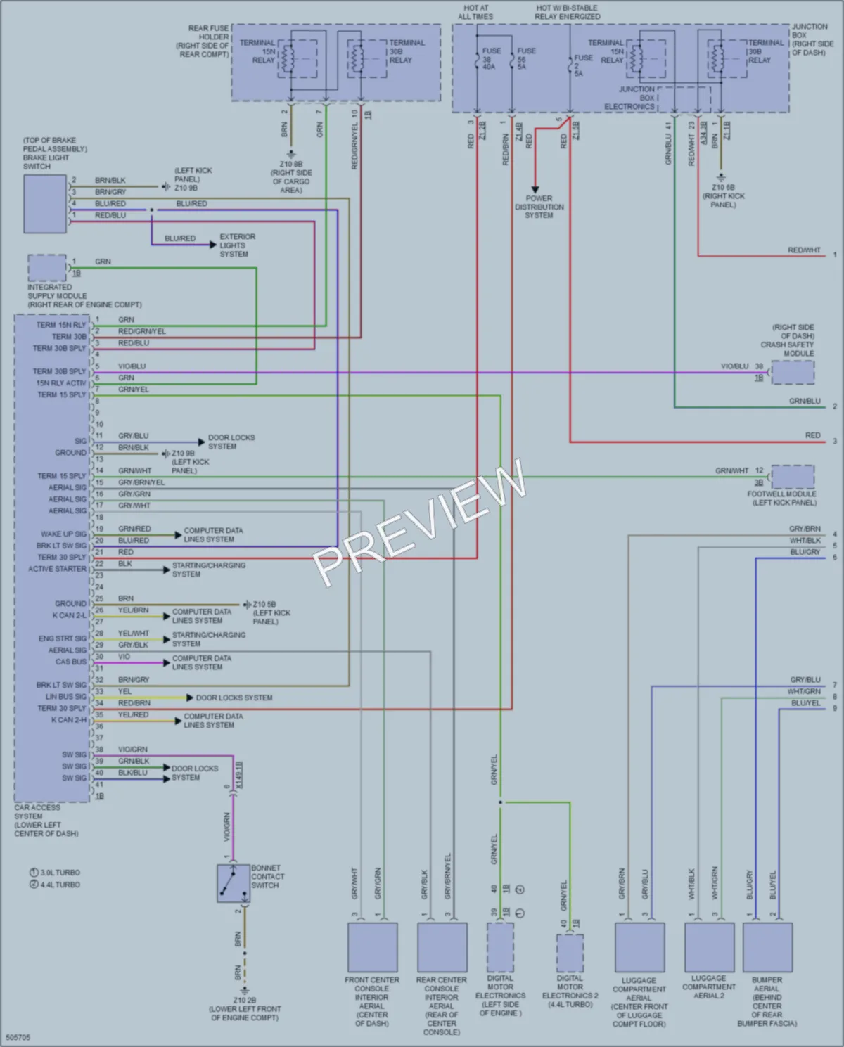 2016 BMW 550iGranTurismo Anti Theft wiring diagram preview