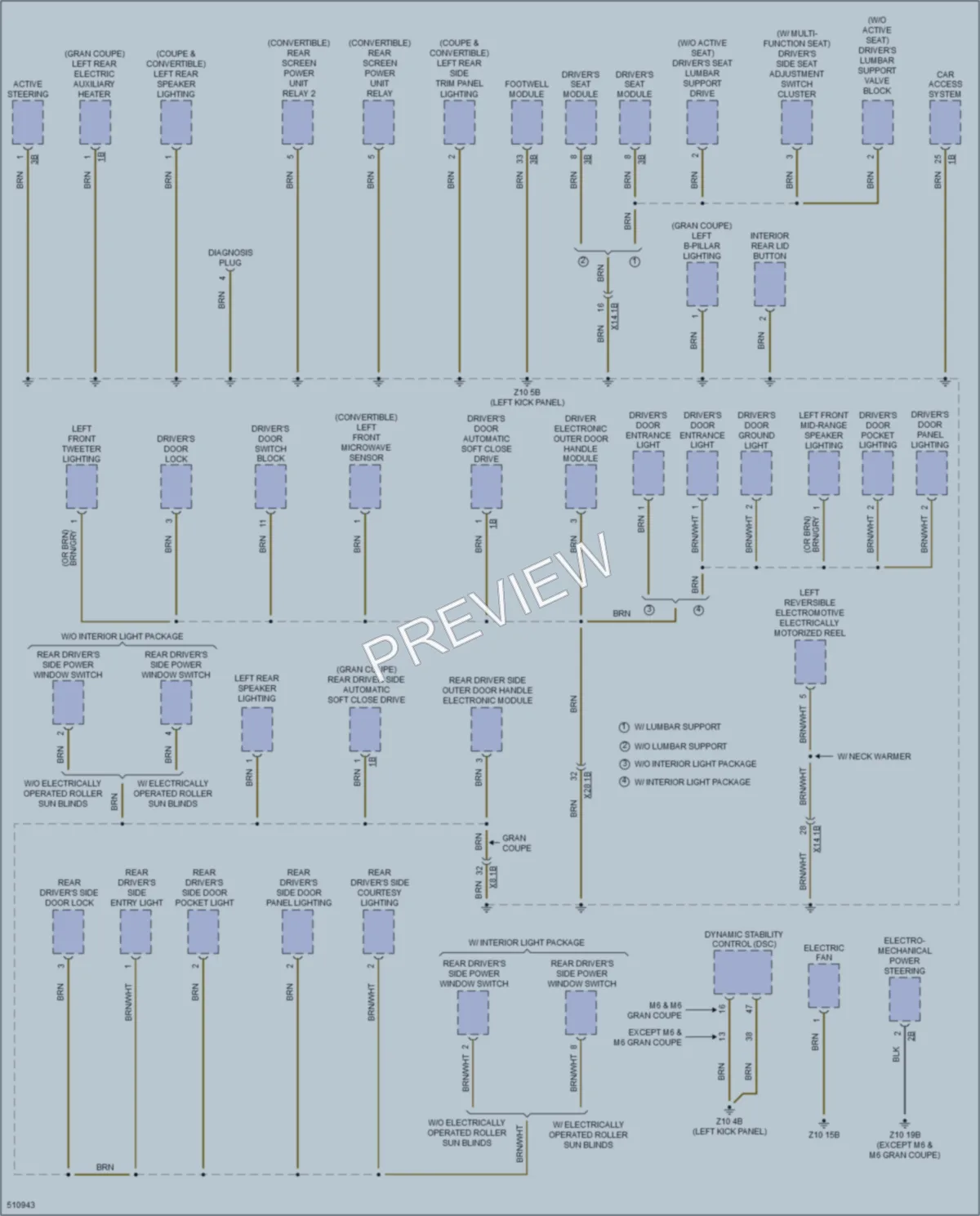 2016 BMW 640i Ground Distribution wiring diagram preview