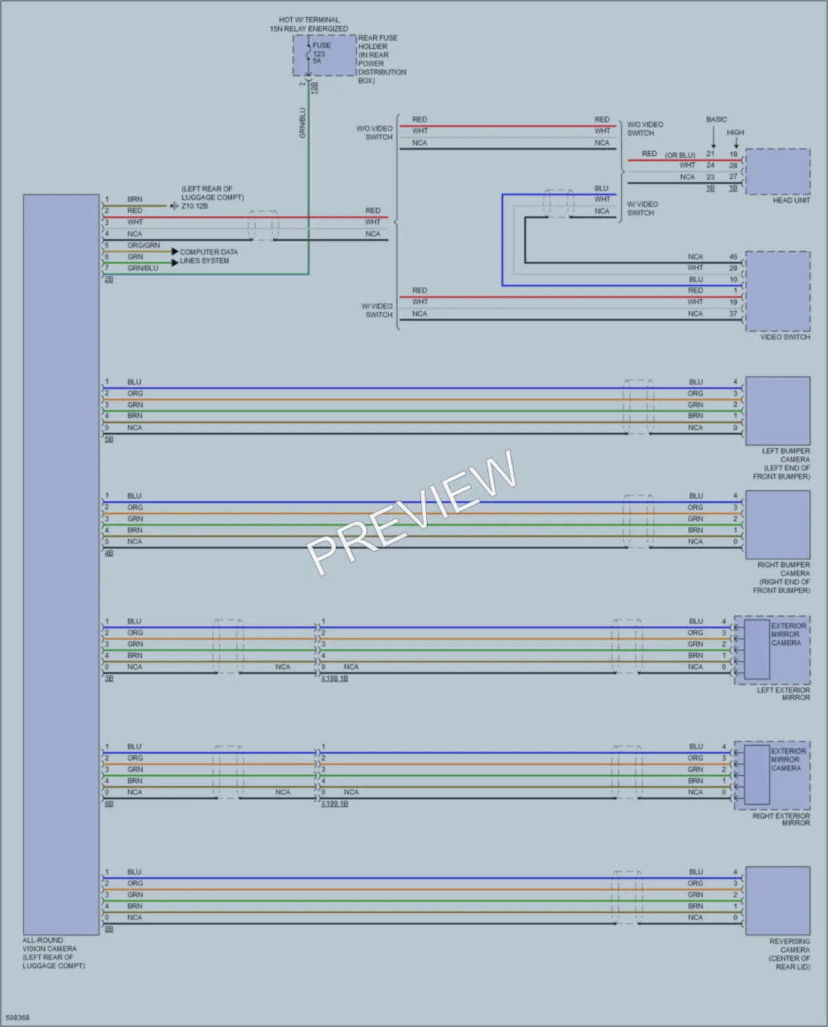 2016 BMW 640i Navigation wiring diagram preview