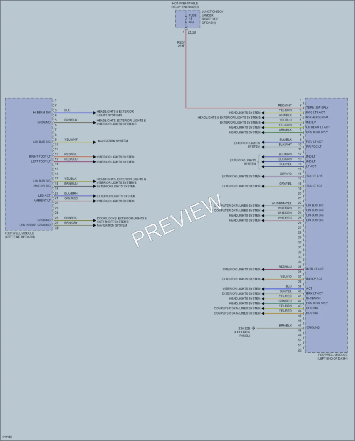 2016 BMW 650i Body Control Modules wiring diagram preview