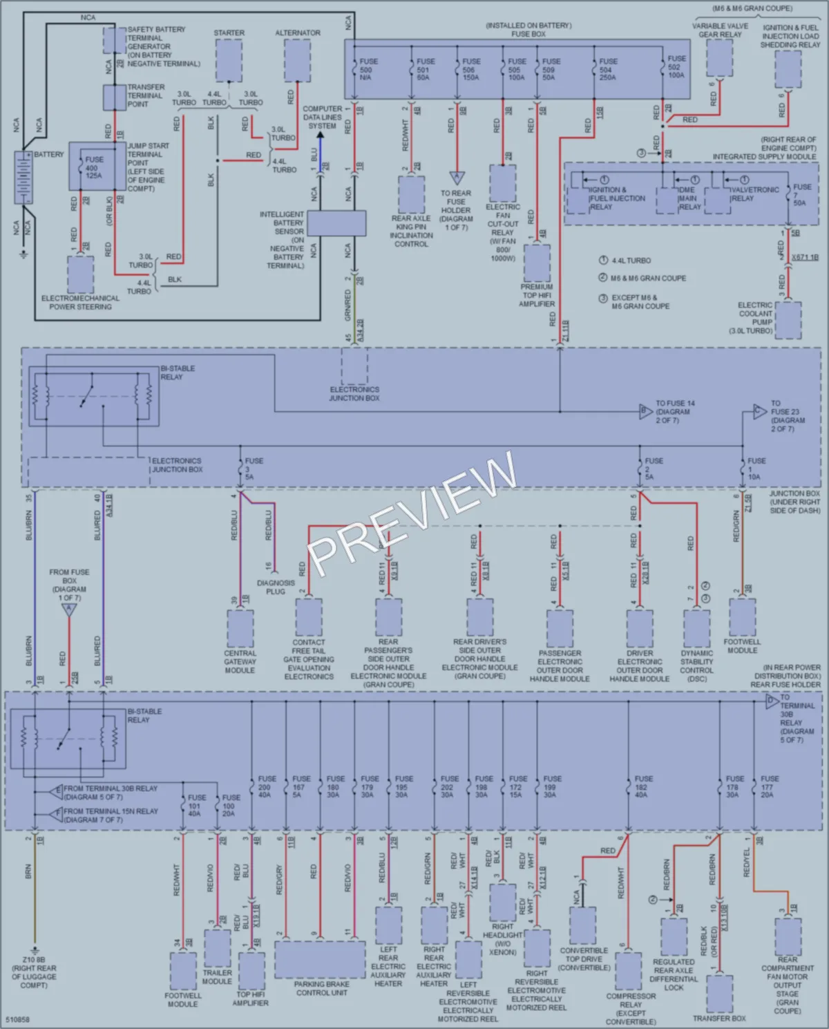2016 BMW 650iGranCoupe Power Distribution wiring diagram preview