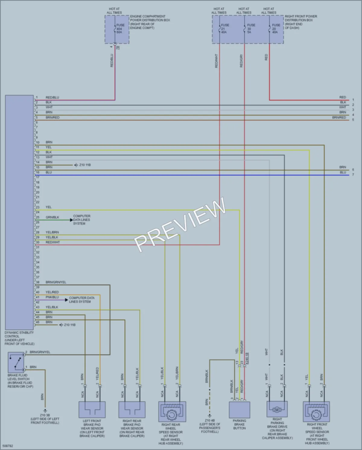2016 BMW 750Li Anti Lock Brakes wiring diagram preview