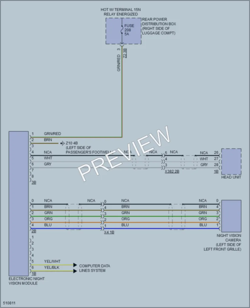 2016 BMW 750i Instrument Cluster wiring diagram preview