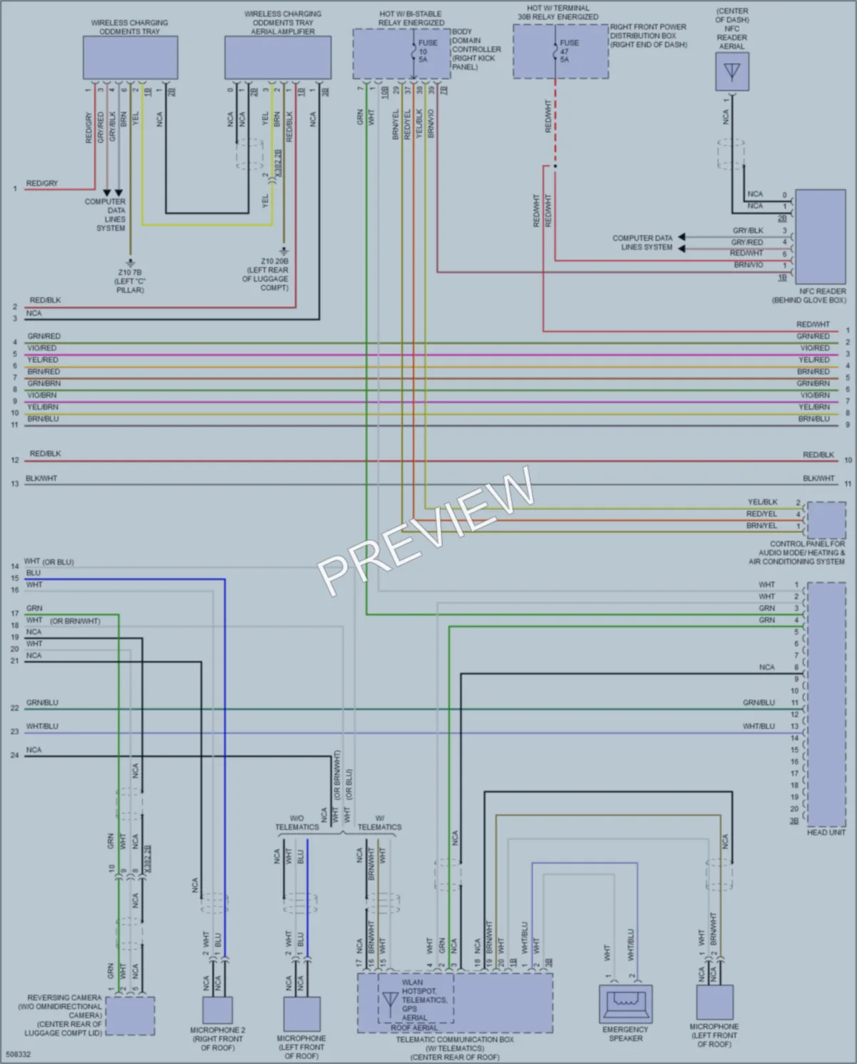 2016 BMW 750i Navigation wiring diagram preview