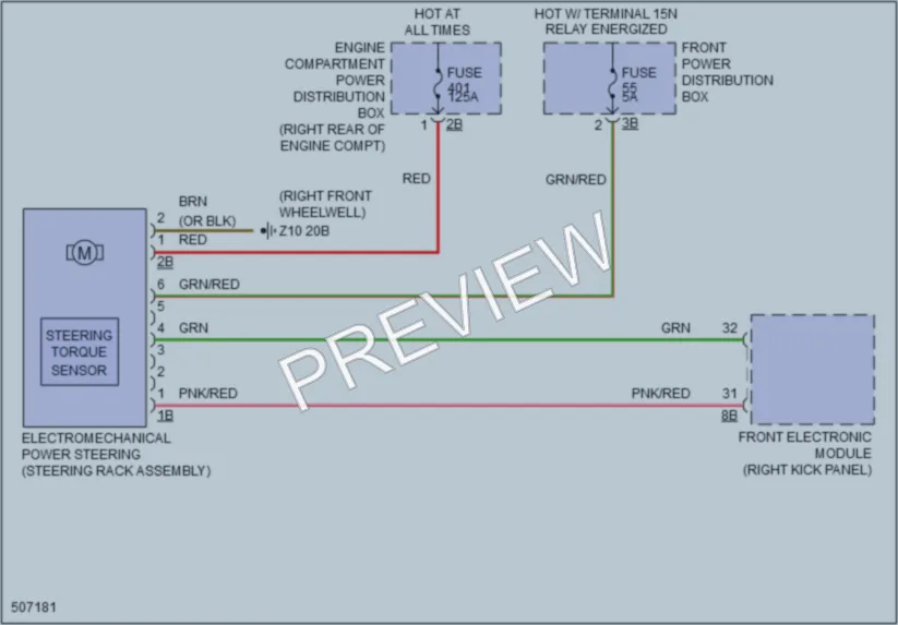 2016 BMW M235i Electronic Power Steering wiring diagram preview
