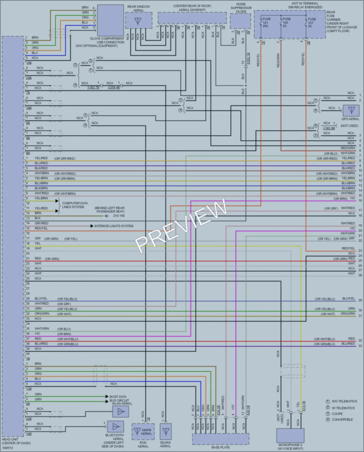 2016 BMW M235i Radio wiring diagram preview