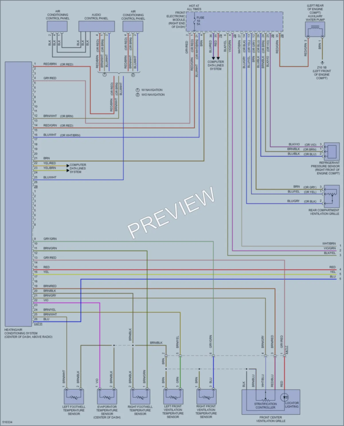 2016 BMW M3 Air Conditioning wiring diagram preview