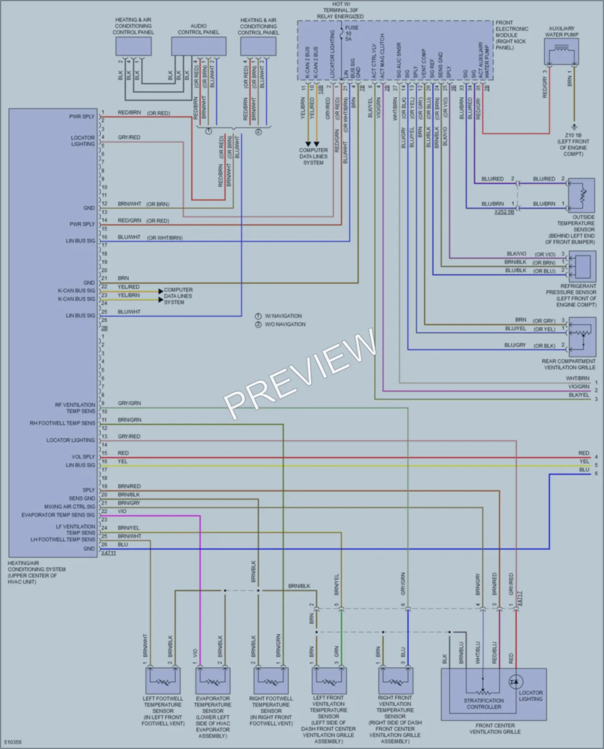 2016 BMW M4 Air Conditioning wiring diagram preview