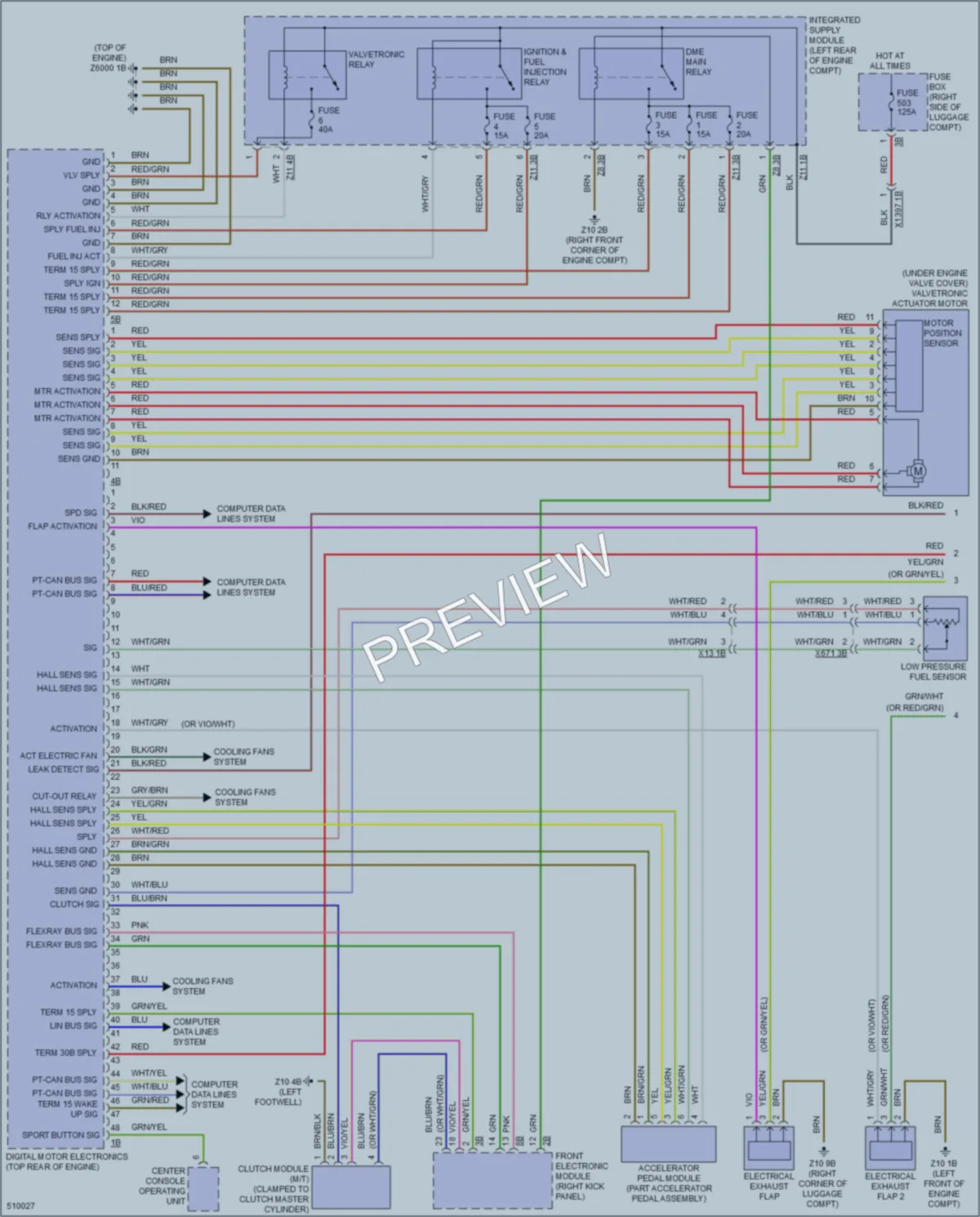 2016 BMW M4 Engine Performance wiring diagram preview