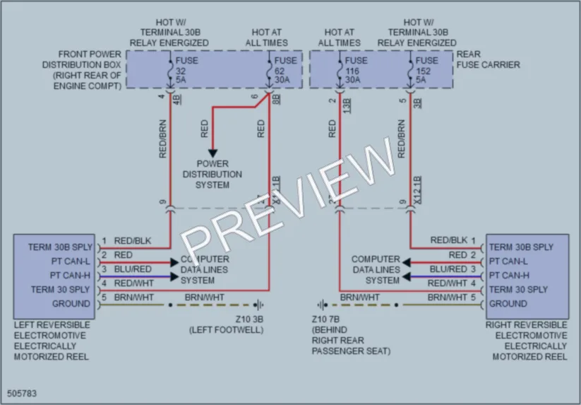 2016 BMW M4 Passive Restraints wiring diagram preview