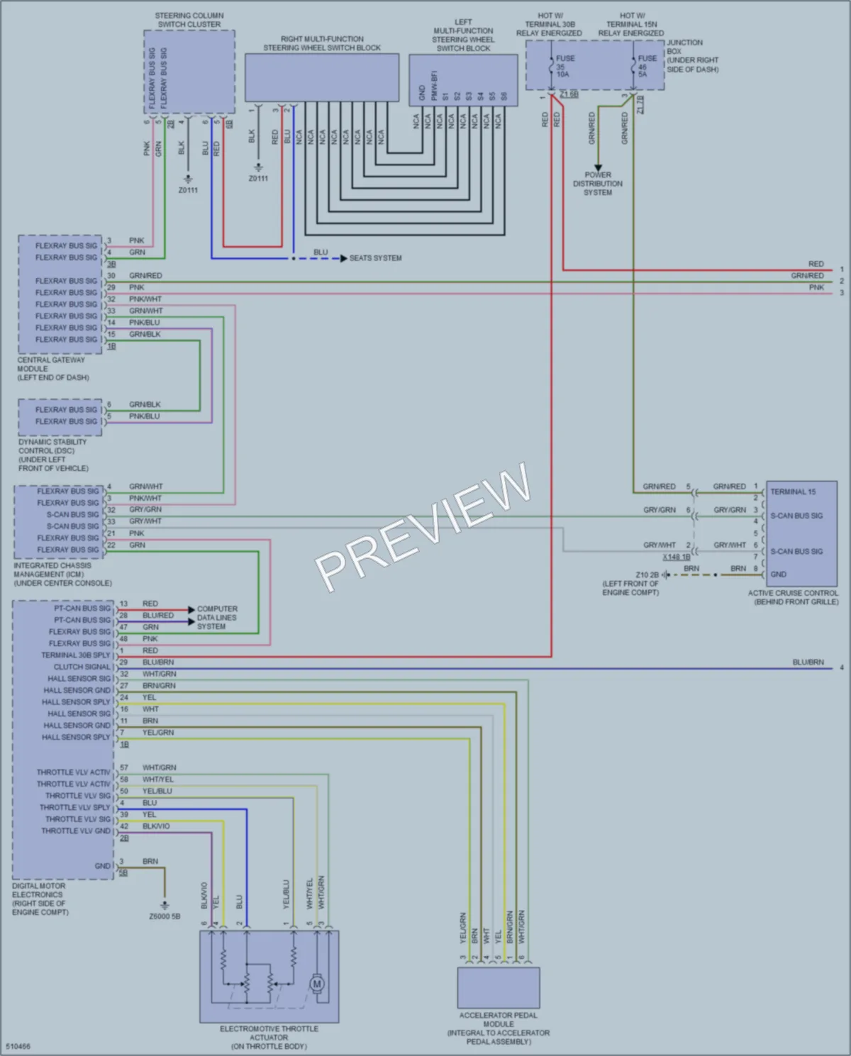2016 BMW M6 Cruise Control wiring diagram preview