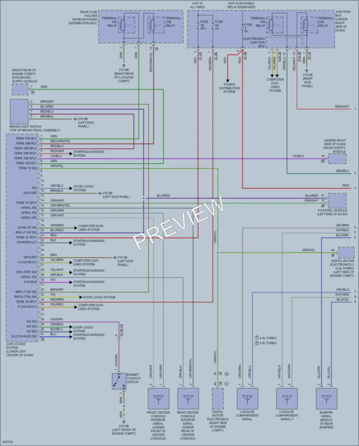 2016 BMW M6GranCoupe Anti Theft wiring diagram preview