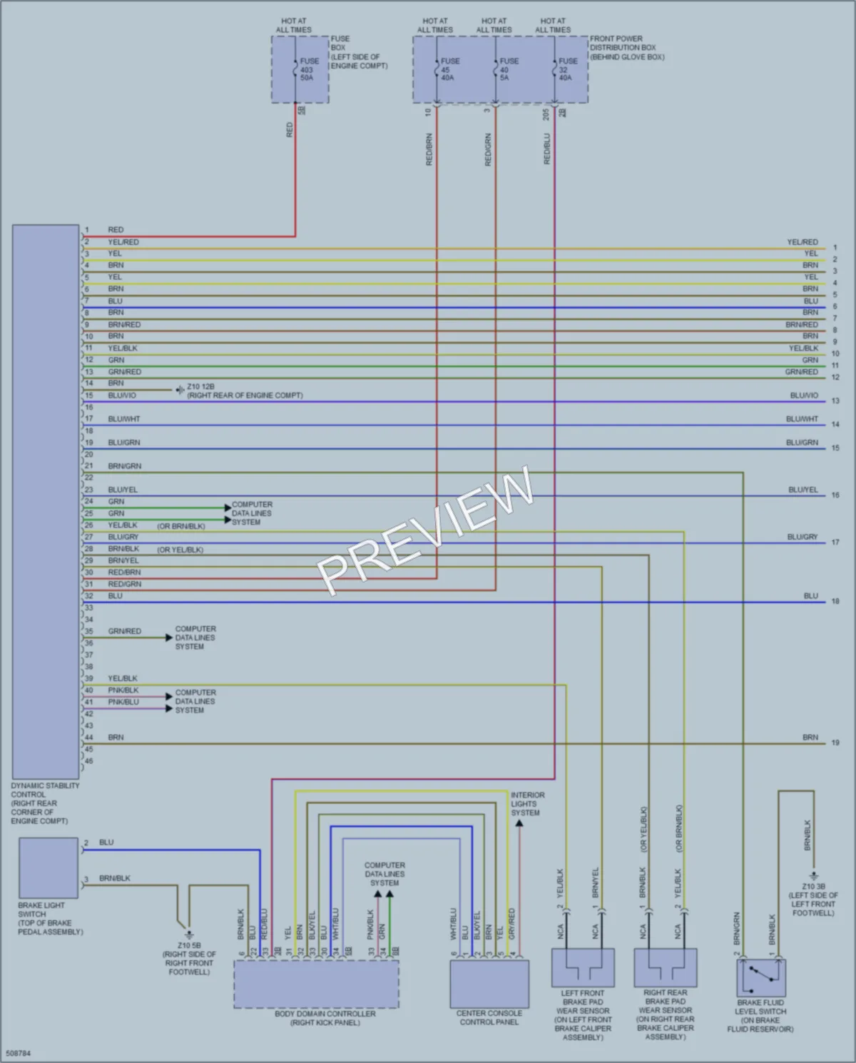 2016 BMW X1 Anti Lock Brakes wiring diagram preview