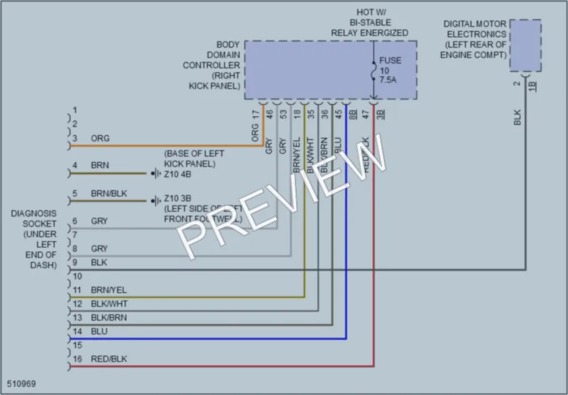 2016 BMW X1 Computer Data Lines wiring diagram preview