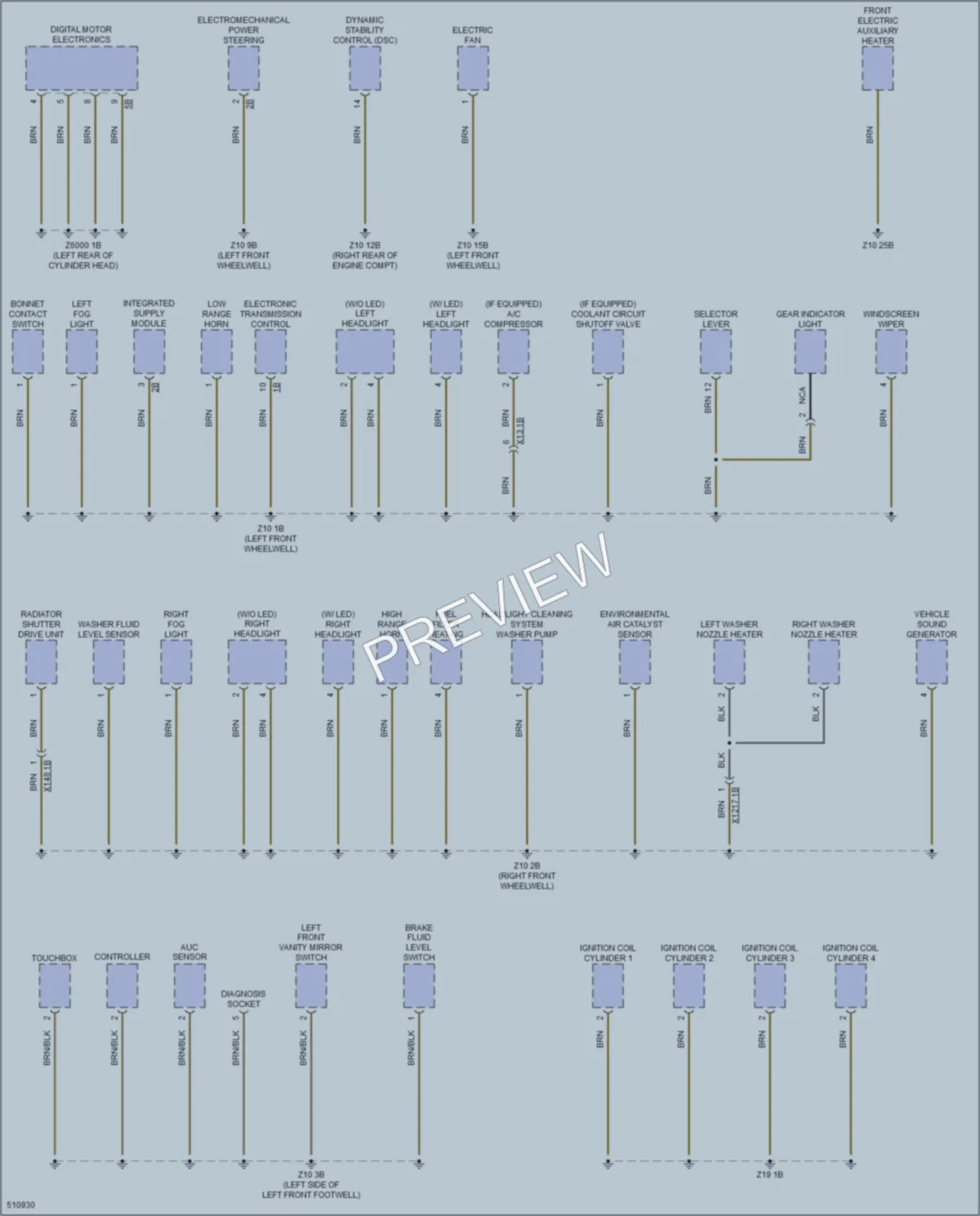 2016 BMW X1 Ground Distribution wiring diagram preview