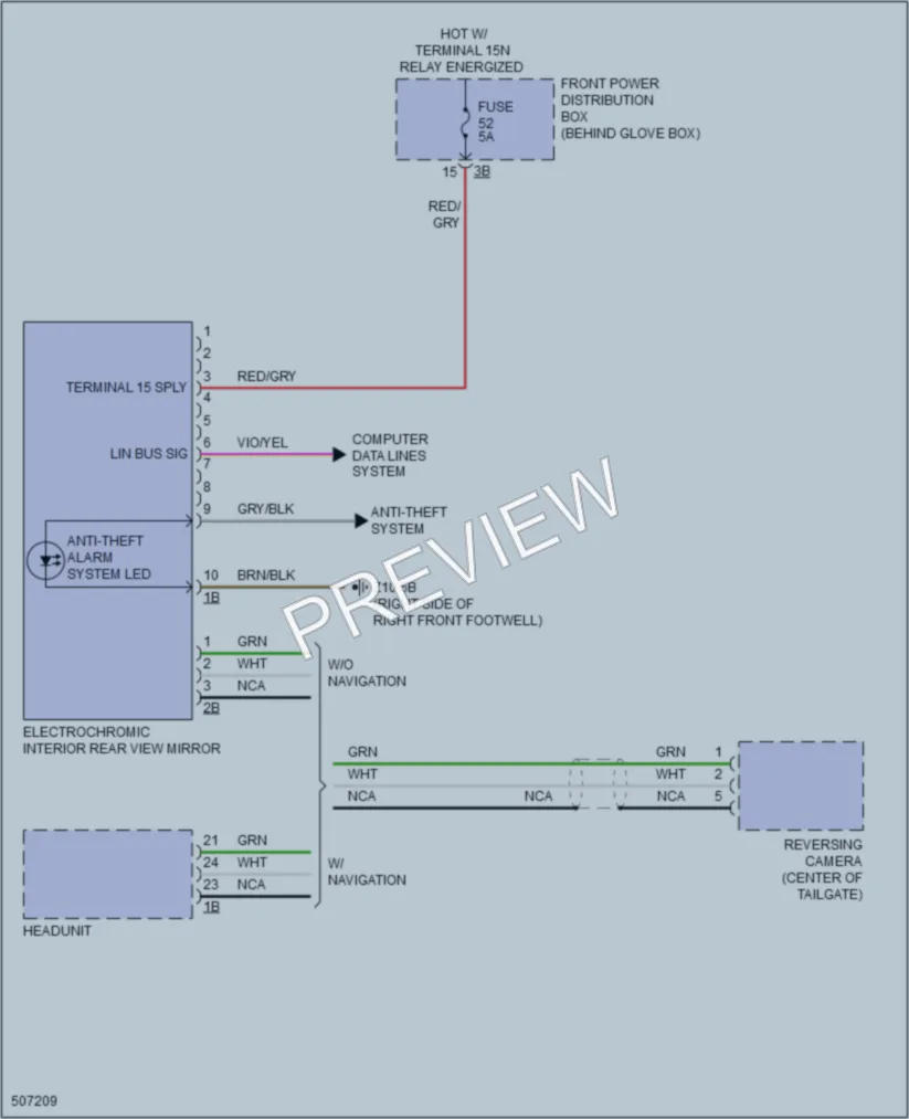 2016 BMW X1 Power Mirrors wiring diagram preview