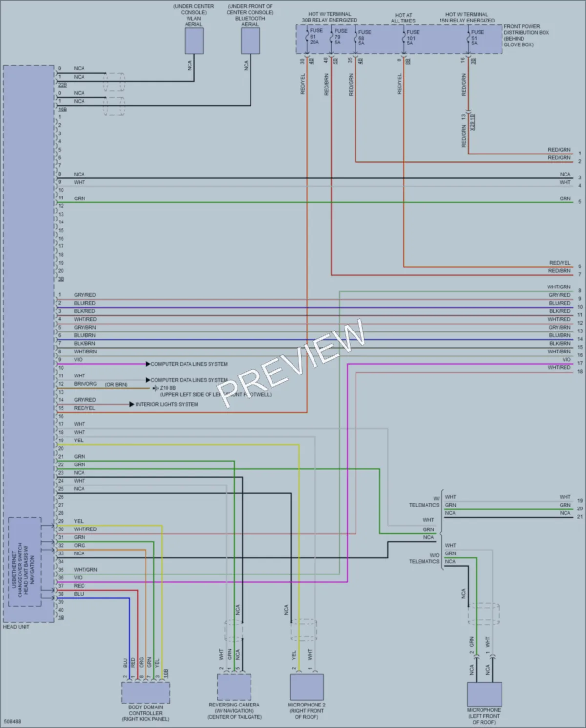 2016 BMW X1 Radio wiring diagram preview