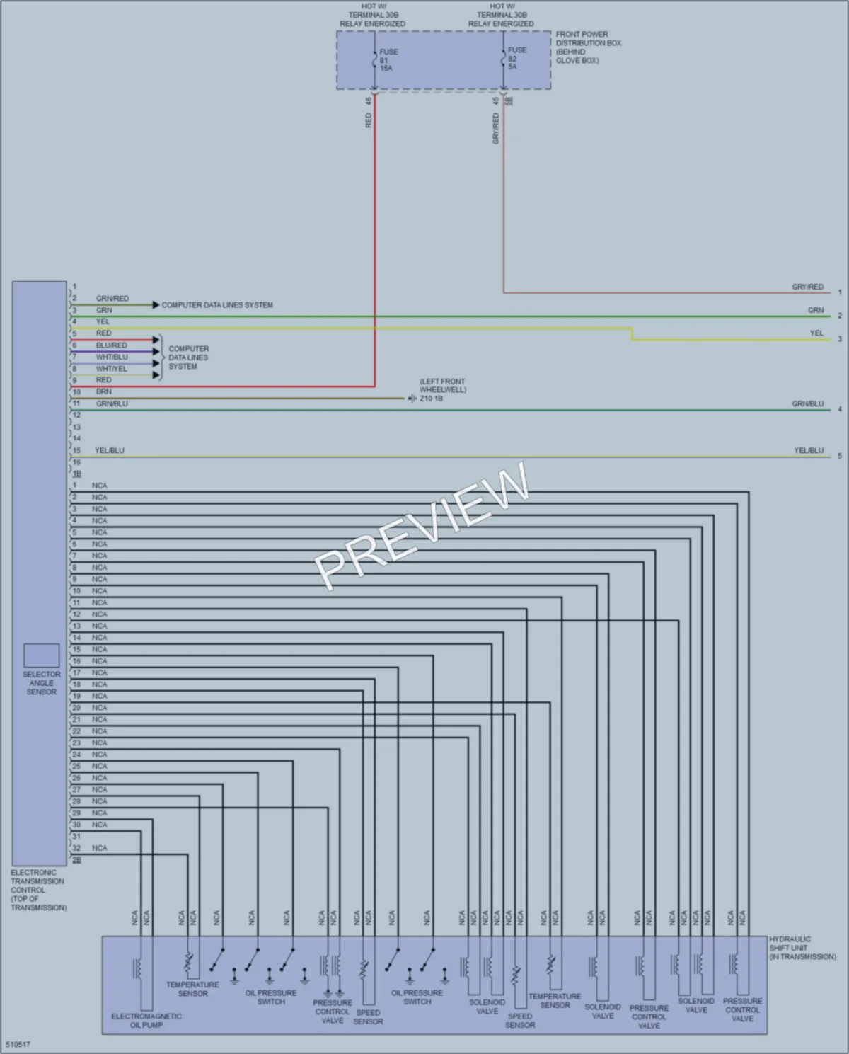 2016 BMW X1 Transmission wiring diagram preview
