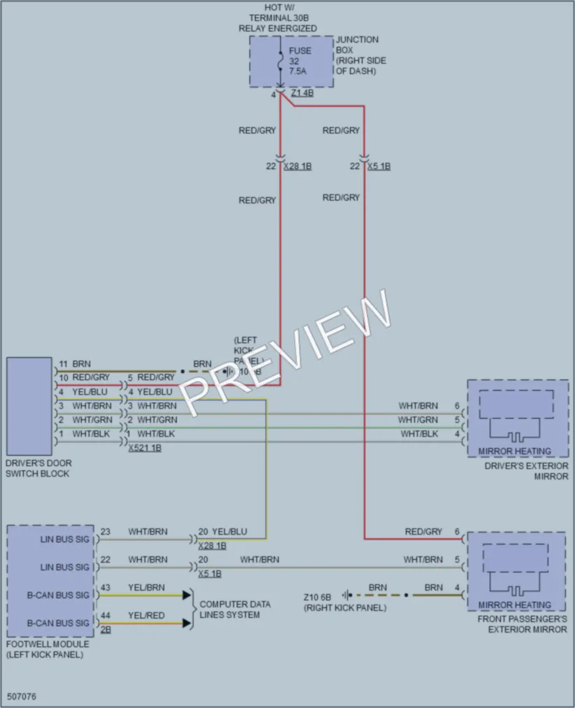 2016 BMW X3 Defoggers wiring diagram preview