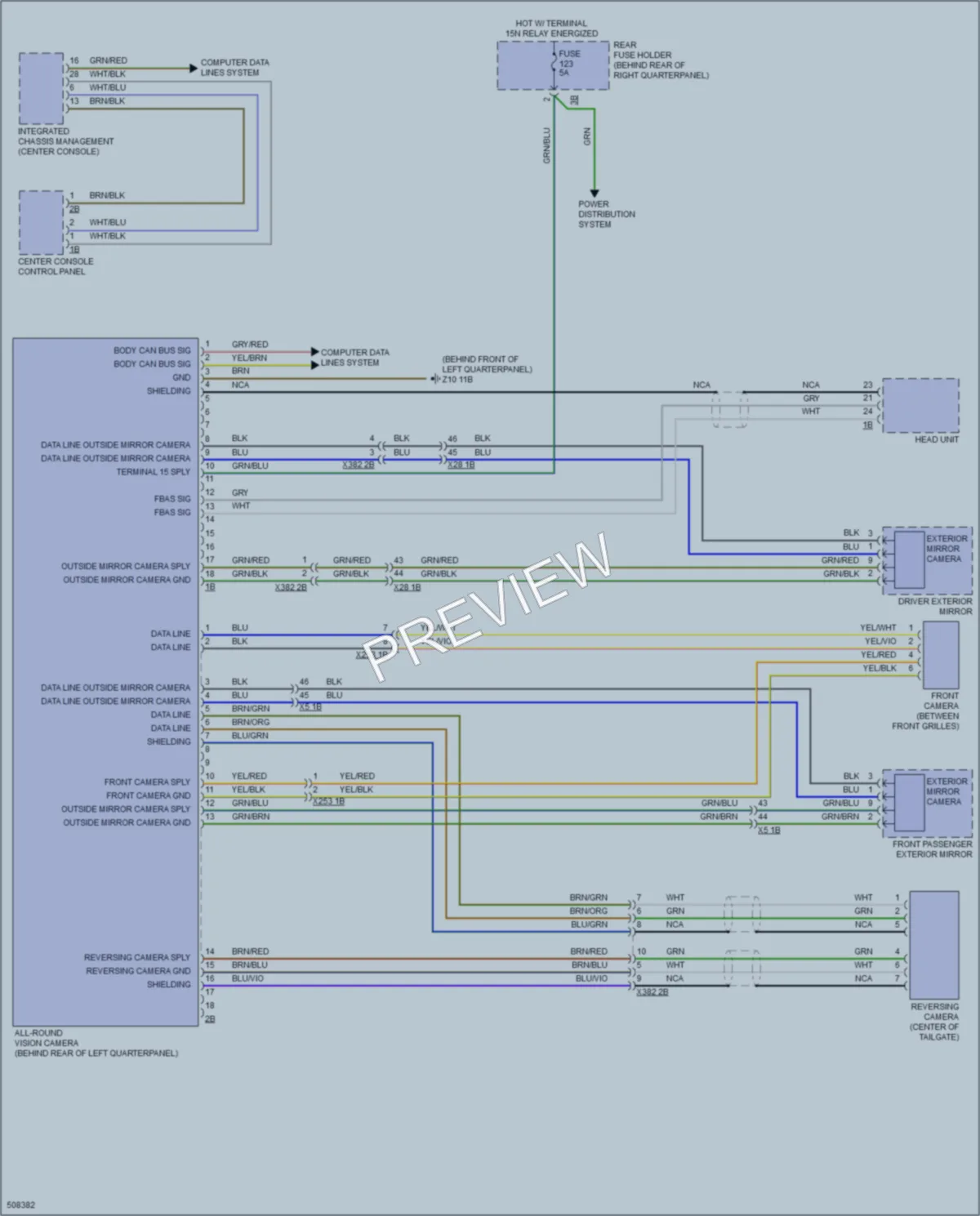 2016 BMW X3 Navigation wiring diagram preview