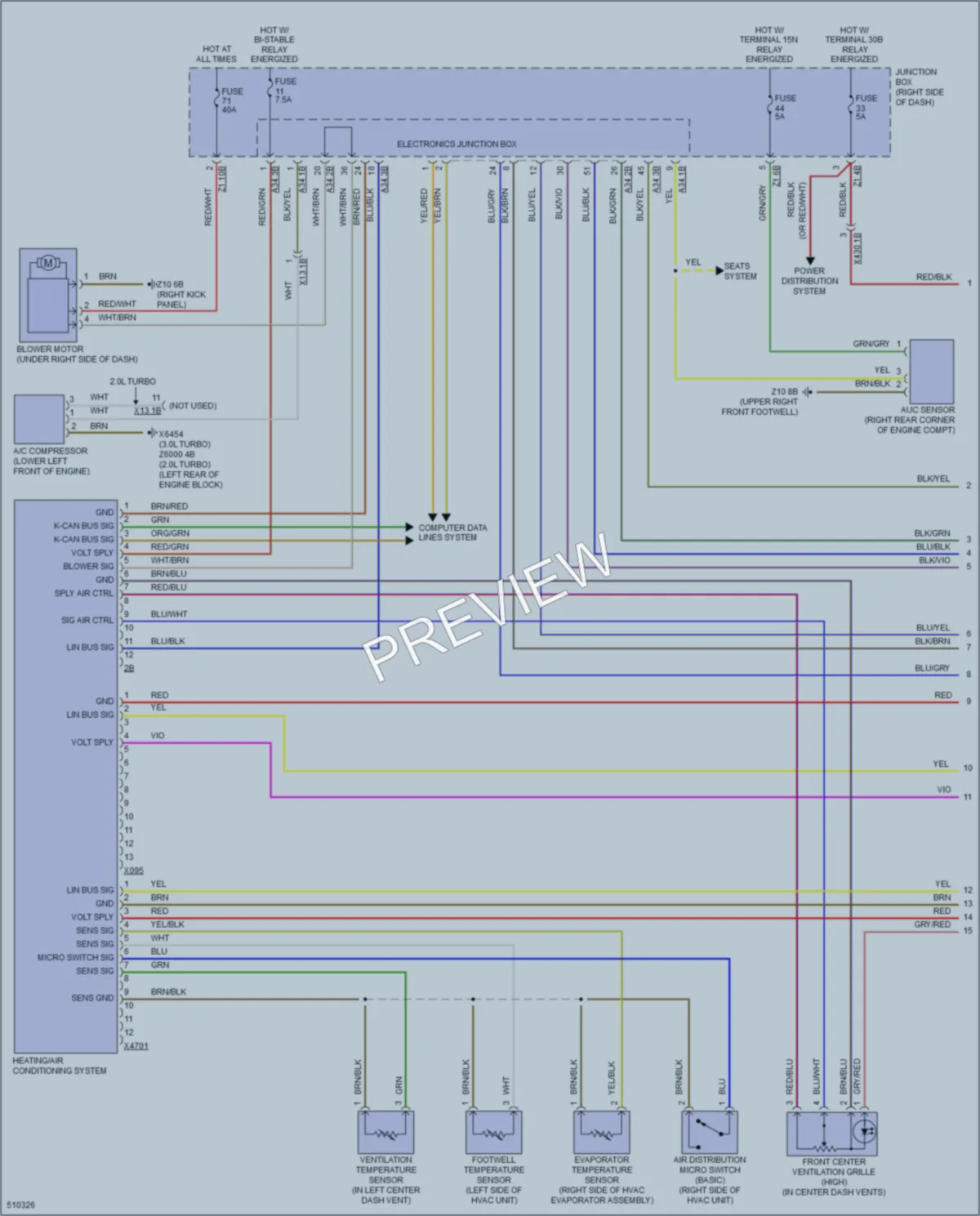 2016 BMW X4 Air Conditioning wiring diagram preview