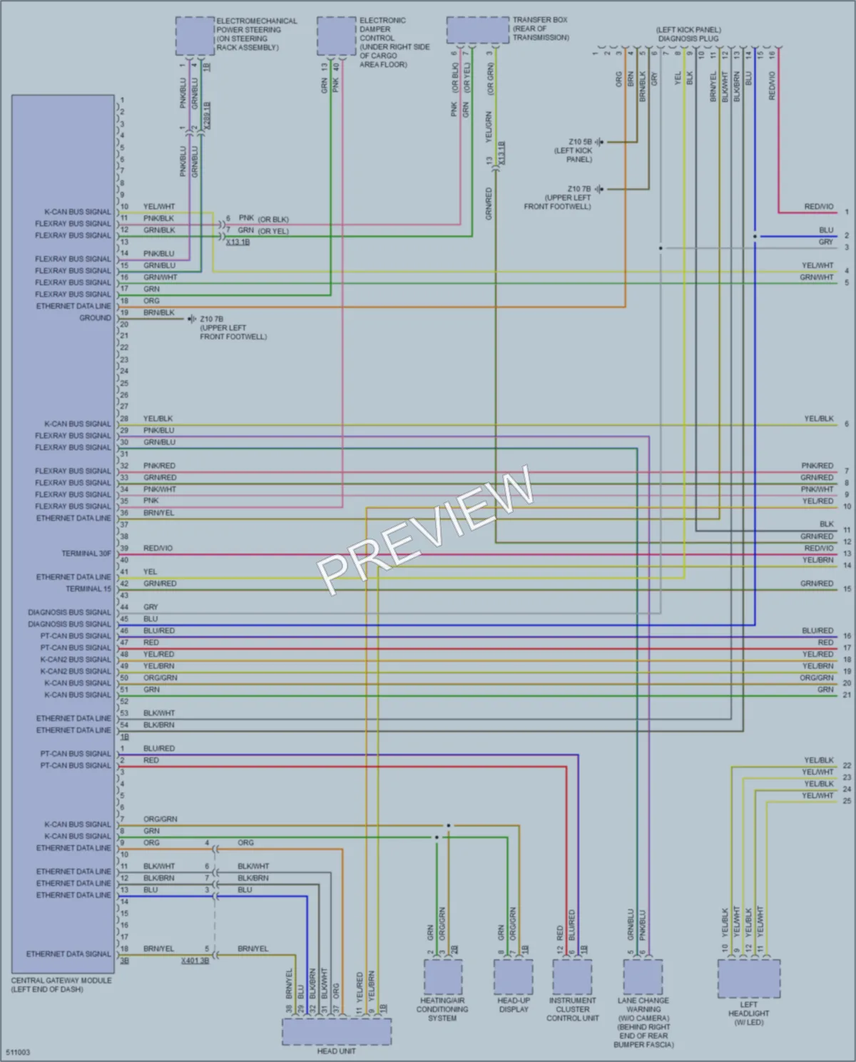 2016 BMW X4 Computer Data Lines wiring diagram preview